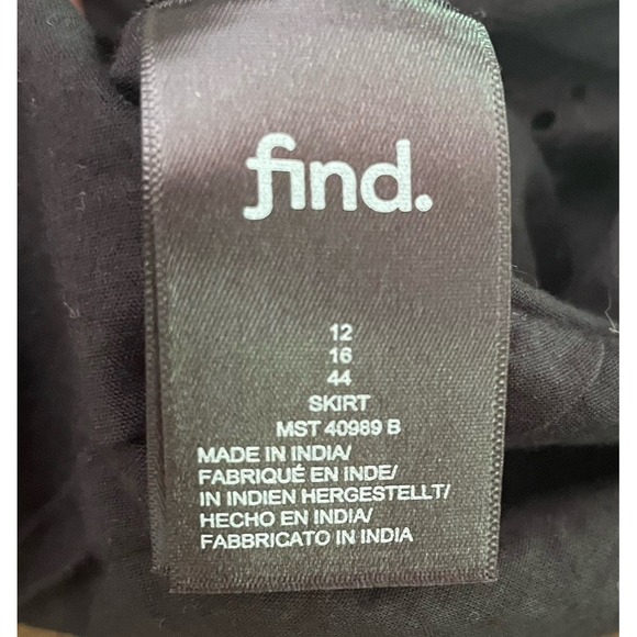 Find Brand Black Eyelet Women's Skirt Size 12 Cottage Coastal Cowgirl 100%cotton - Picture 10 of 11